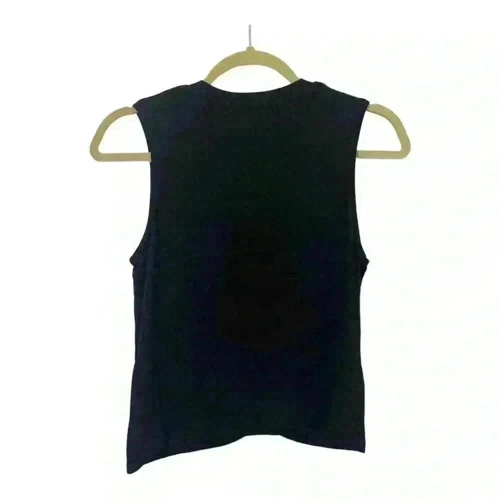 Women’s Graphic Sleeveless Hem Knotted Tee-NWOT - Picture 5 of 7